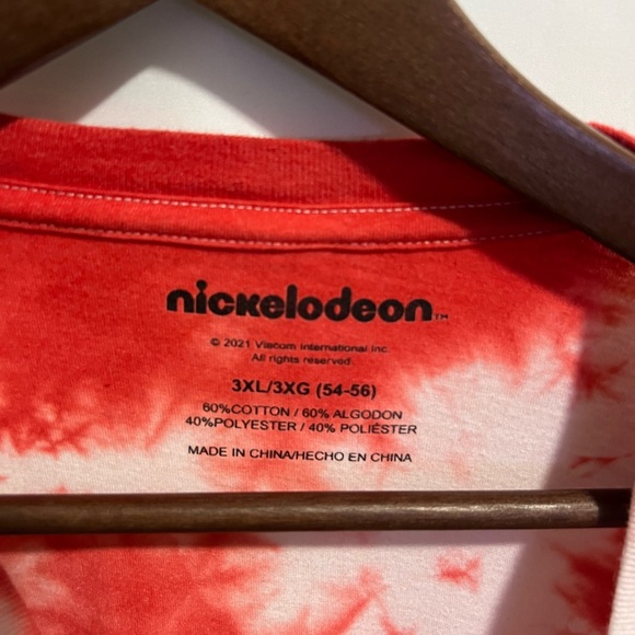 Nickelodeon Red and White Tie-Dye T-Shirt - Picture 3 of 4